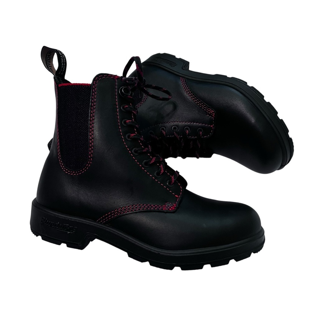 Blundstone 2325‎ Original Lace Up Boots Black Red Leather New without Tags